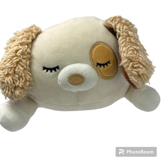Squishmallow HugMees Harrison The Dog Kelly Toy Brown White Original - Picture 1 of 8